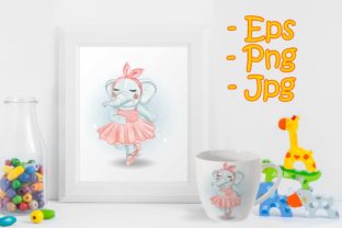 Cute Elephant Ballerina Watercolor Illus Review