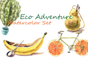 Eco Adventure Watercolor Set Illustrations