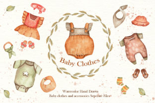Watercolor Baby Clothes Collection Illustrations