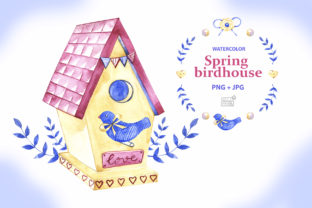 Watercolor Birdhouse Illustration Review