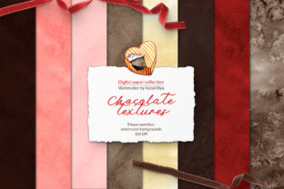 Watercolor Chocolate Textures & Illustrations