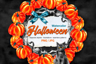 Watercolor Halloween Set & Illustrations