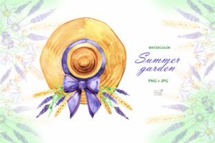 Watercolor Summer Garden Cliparts & Illustrations