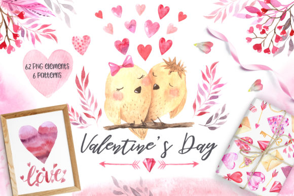 Watercolor Valentine s Day Set Vol.2 Illustrations