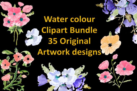 Watercolour Flower Clipart Bundle CU Review